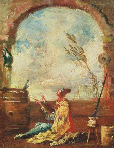 The Poet and the Bird by Francesco Guardi